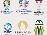 2024足球盛宴：亚洲、非洲、欧洲、大洋洲、美洲杯；奥运会